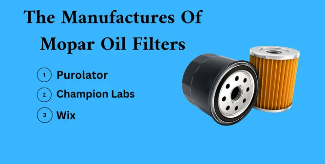 The manufacturers of Mopar Oil Filters